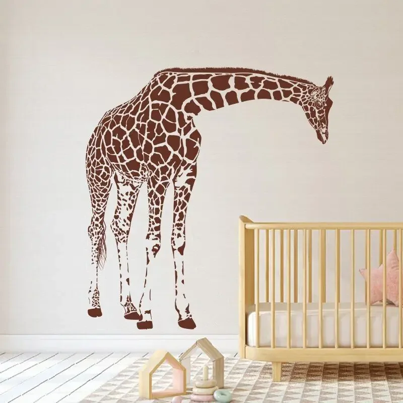 Nesury Decor Giraffe Animal Wall Sticker Baby Nursery Kids Room Jungle Decal Bedroom Vinyl G9100