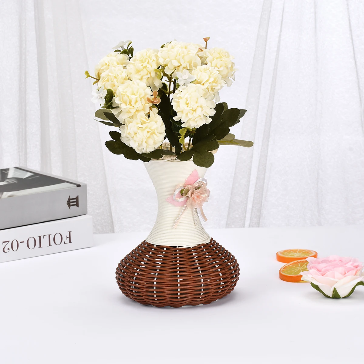 1 bunch flower heads artificial hydrangea chrysanthemum ball fake silk flower DIY home garden wedding party shop decorati