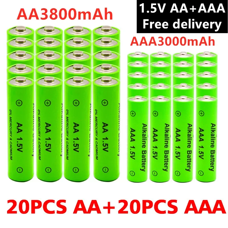 

Никель-металлогидридные AA/AAA перезаряжаемые щелочные батареи 1,5 в 3800 мАч и 3000 мАч для электронного оборудования для фонарика MP3 резервная ба...