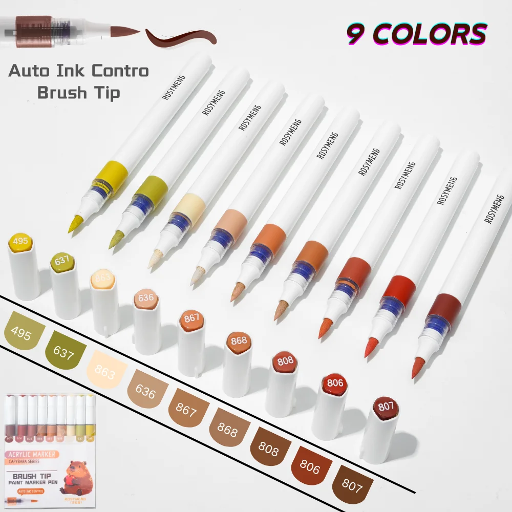 

Маркеры для рисования ROSYMENG, 9 цветов