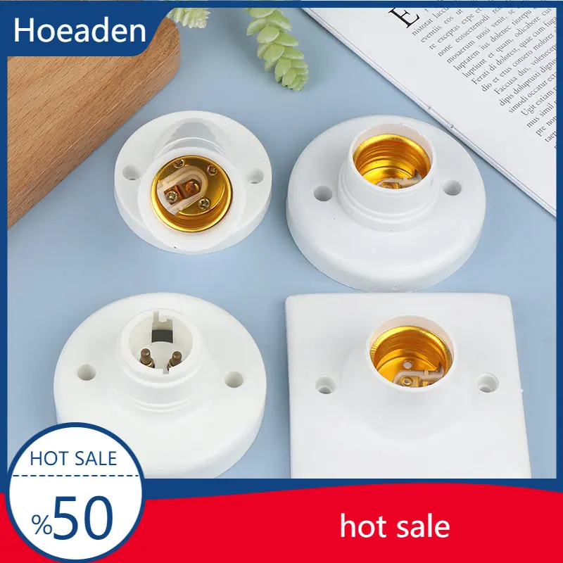 

1Pc E27 Lamp Holder Screw Lamp Base Flat Mount Lamp holder Socket Base Light Bulb E27 Energy Saving Lamp Holder Adapter