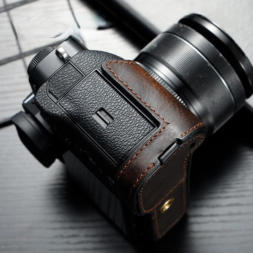 Чехол из натуральной кожи с ручкой для камеры Fujifilm XT2 XT3