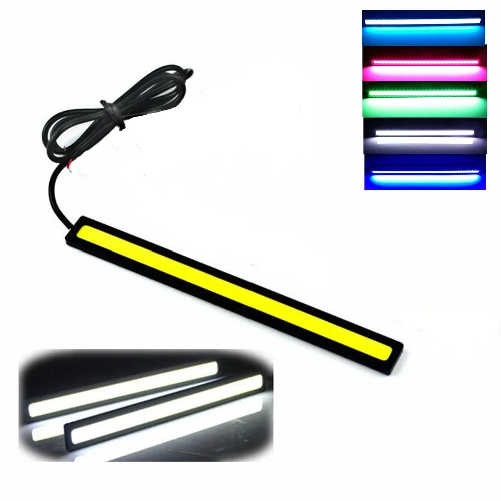 

1pc 17cm Universal Daytime Running Light Car COB DRL LED Strip Light External Lights Auto Waterproof Car Styling Led DRL Lamp