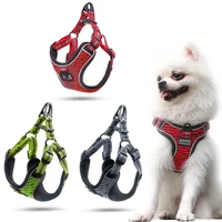 dog harness vest mesh breathable pet chest harness dog clothes reflective adjustable harness leash for medium large dogs