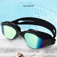 professional silicone swimming goggles anti fog electroplating uv swimming glasses waterproof light weight swim sports eyewear