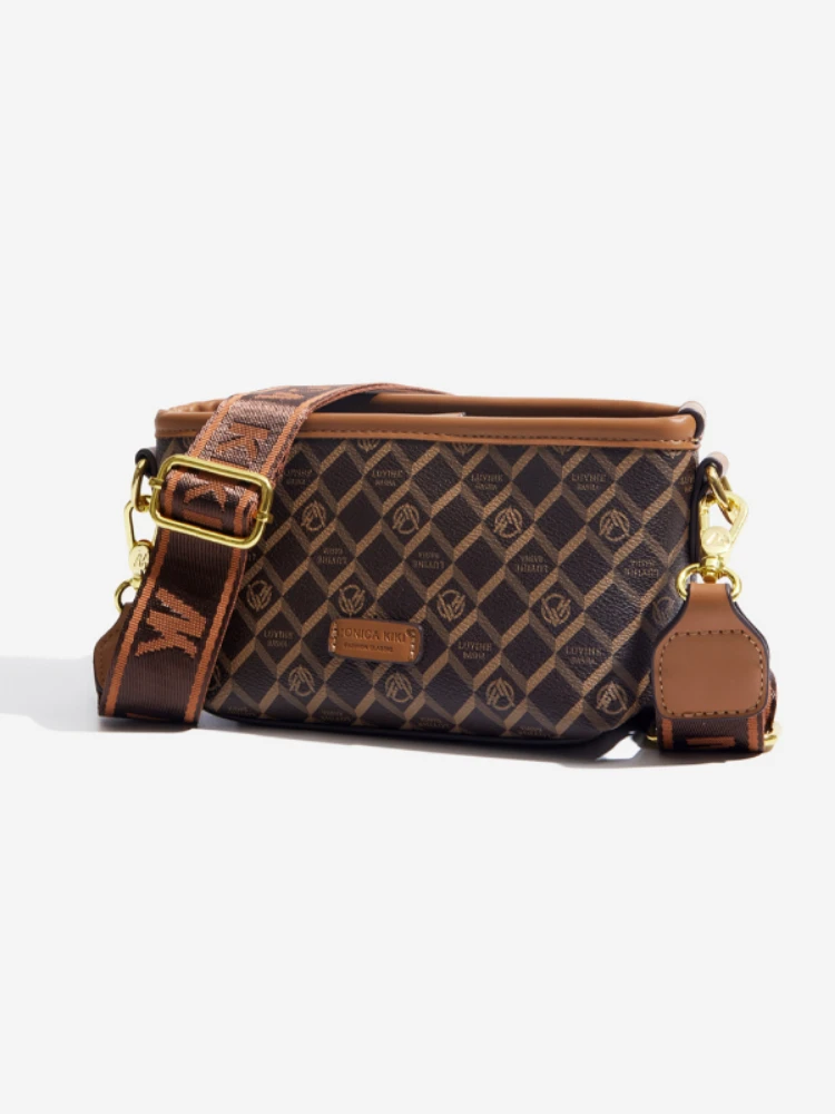 2023 Small Design Print Underarm Bag Women's New Casual Fashion Wide Shoulder With Large Capacity Single Shoulder Crossbody Bag