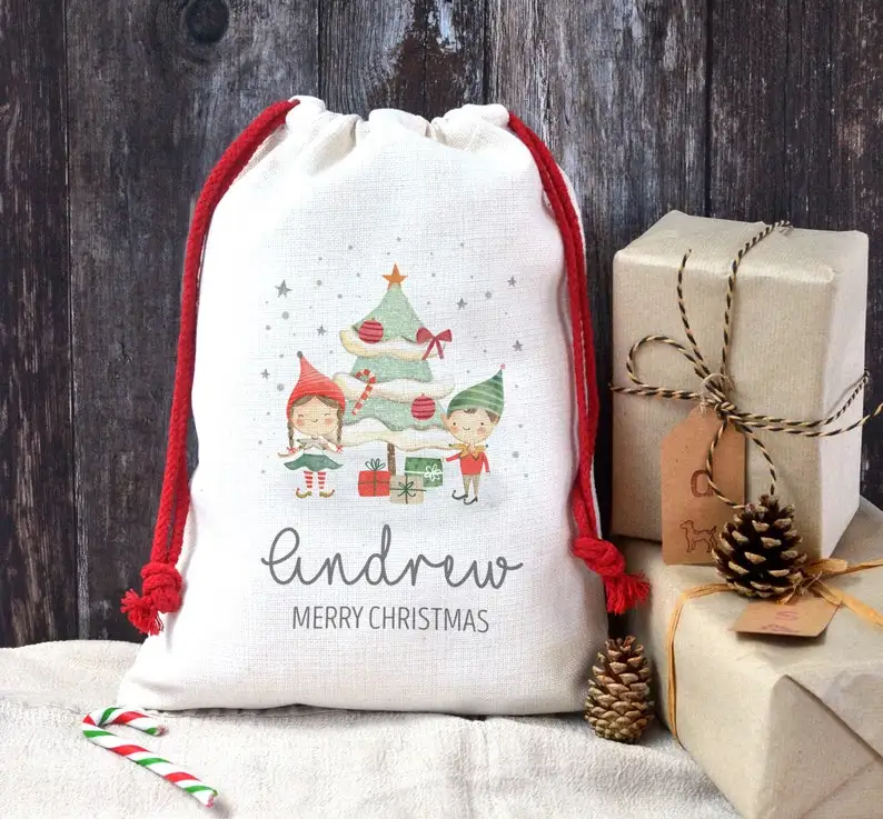 

Personalised Christmas Sack, Childrens Santa Sack, Christmas Eve Gift