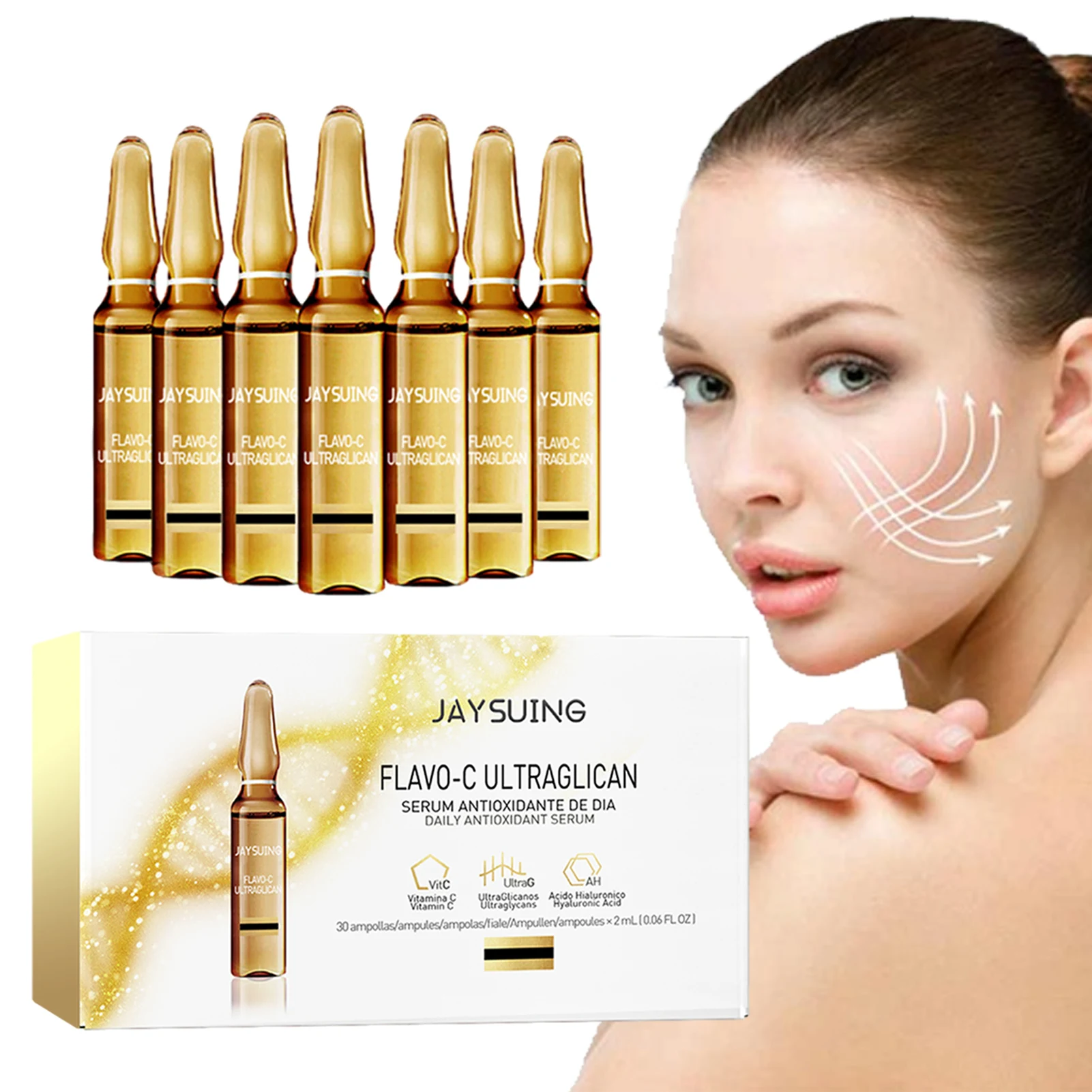 

Hydrating Moisturiser Ampoule Skin Care Firming Hyaluronic Acid Moisturizing Whitening Beauty Products Repairs Dry Loose Skin