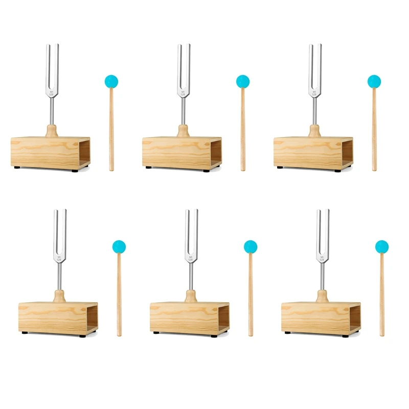 ГОРЯЧАЯ ПРОДАЖА 6X 528 Гц камертон резонансный ящик камертона для звуковой терапии