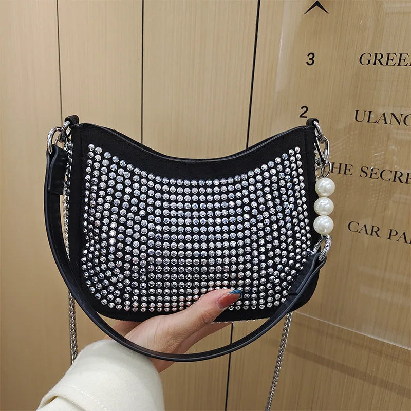 

Fashion Shoulder Bag Chain Luxury Bag Woman Underarm Diamonds Handbags for Women Crossbody Bags Handbag Purse Women's 2022 Trend