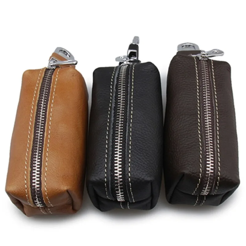 

Leather Male Key Holder Organizer Housekeeper Women Keychain Purse Key Ring Bag Keys Case Pouch Car Keys Wallets
