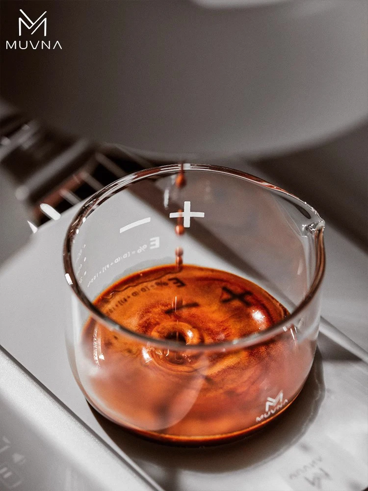MUVNA мерные чашки для кофе эспрессо прозрачное стекло 100 мл со шкалой