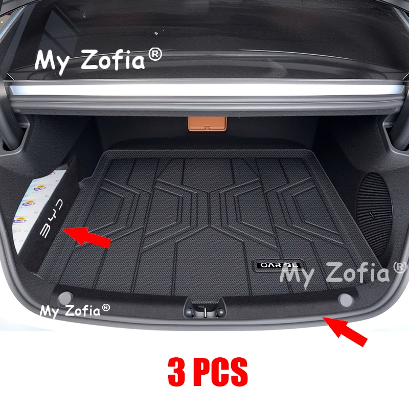 

Для BYD Han L 2025 2026 коврики в багажник из ТПЭ, всепогодные коврики для багажника, коврики для сиденья, водонепроницаемые противоскользящие подушечки, аксессуары