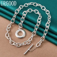 925 sterling silver 47cm o chain necklace for women men party engagement wedding fashion jewelry