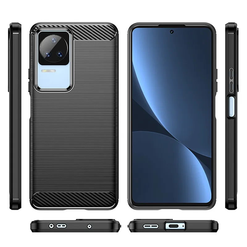For Xiaomi Redmi K60E Case Redmi K60E Cover 6.67 Inch Carbon Fiber Shockproof Silicone Bumper For Redmi K60E K40 K50 K60 Pro