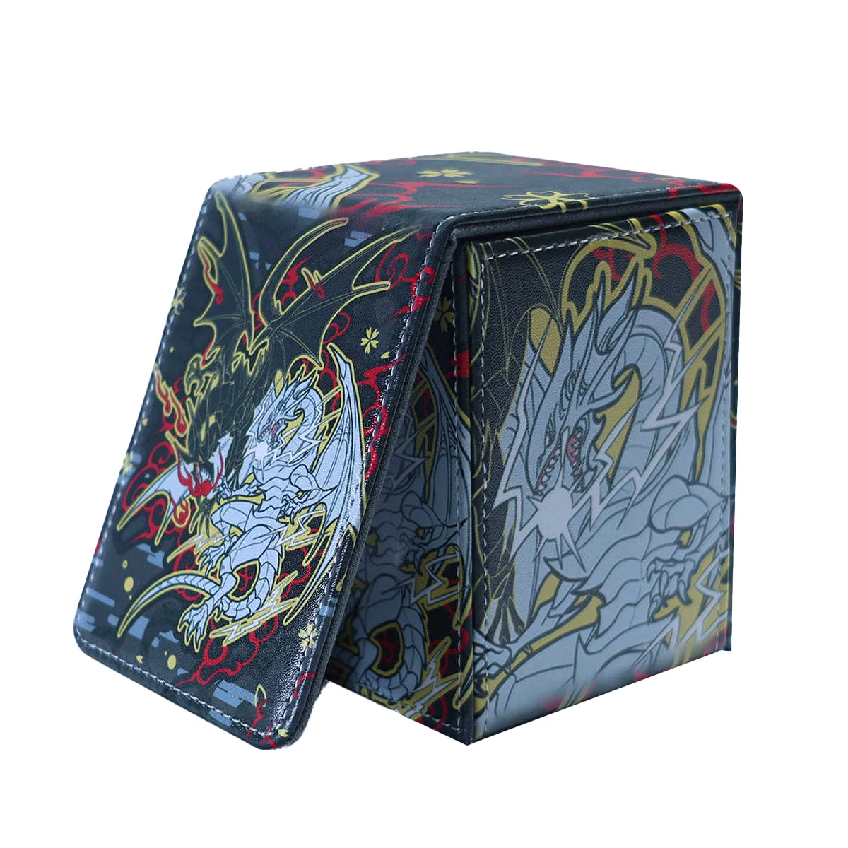 Ю-Ги-О! Ящик для хранения карт Red-Eyes Black Dragon Ws Dtcg Opcg Ptcg Ygo Высококачественная кожаная
