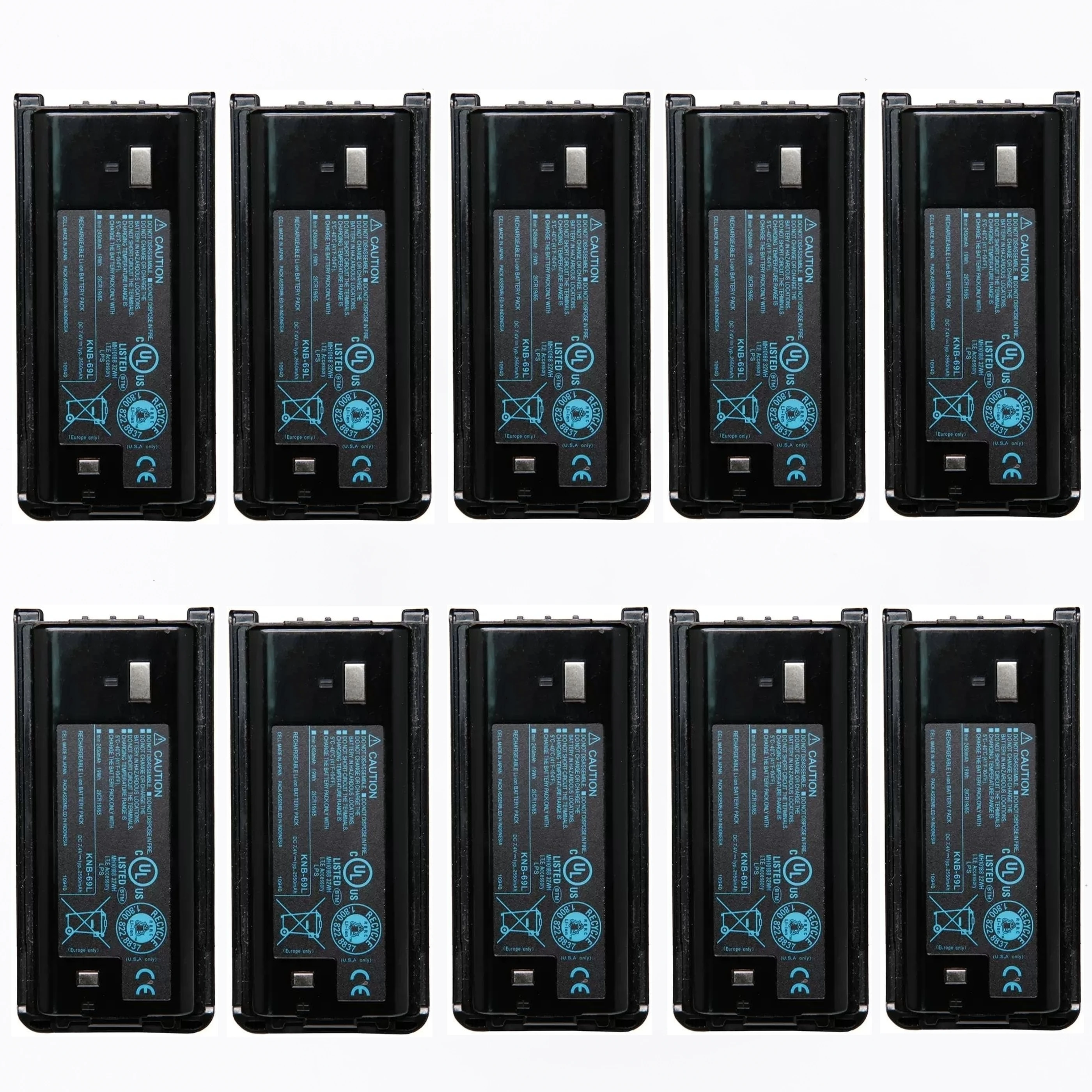 10 единиц 7,4 В 2550 мАч сменная литий-ионная батарея для Kenwood TK-2207, TK-3207, NX240, NX248 радиостанций для Φ