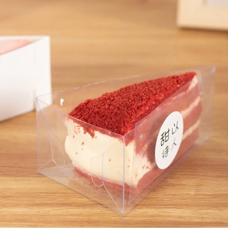 

50 шт., прозрачный пластиковый поднос для упаковки тортов