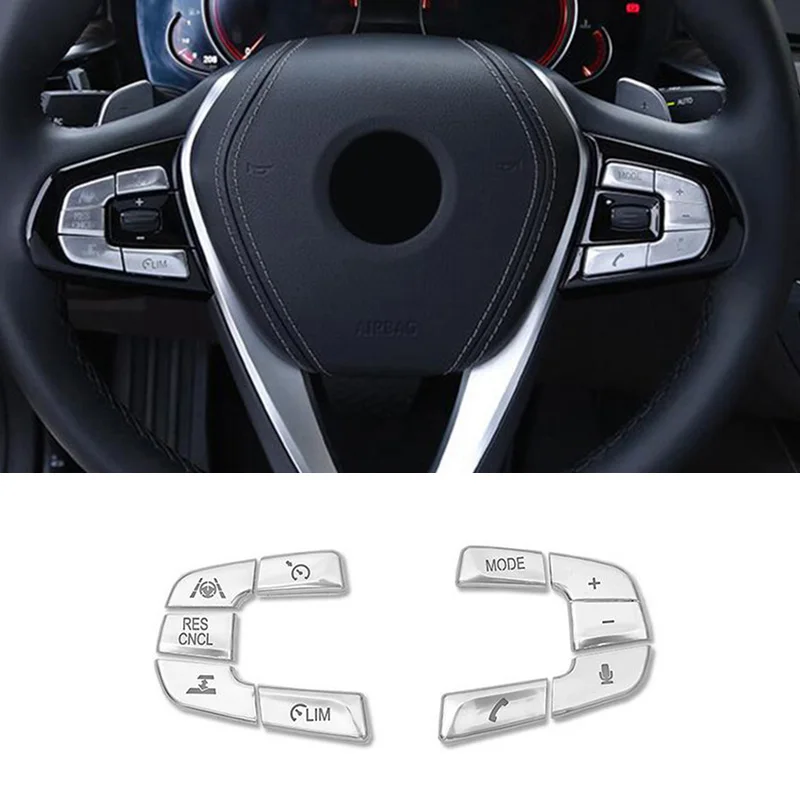

10 шт., хромированные кнопки на руль автомобиля для BMW X3 X4 G02 G01 18-21