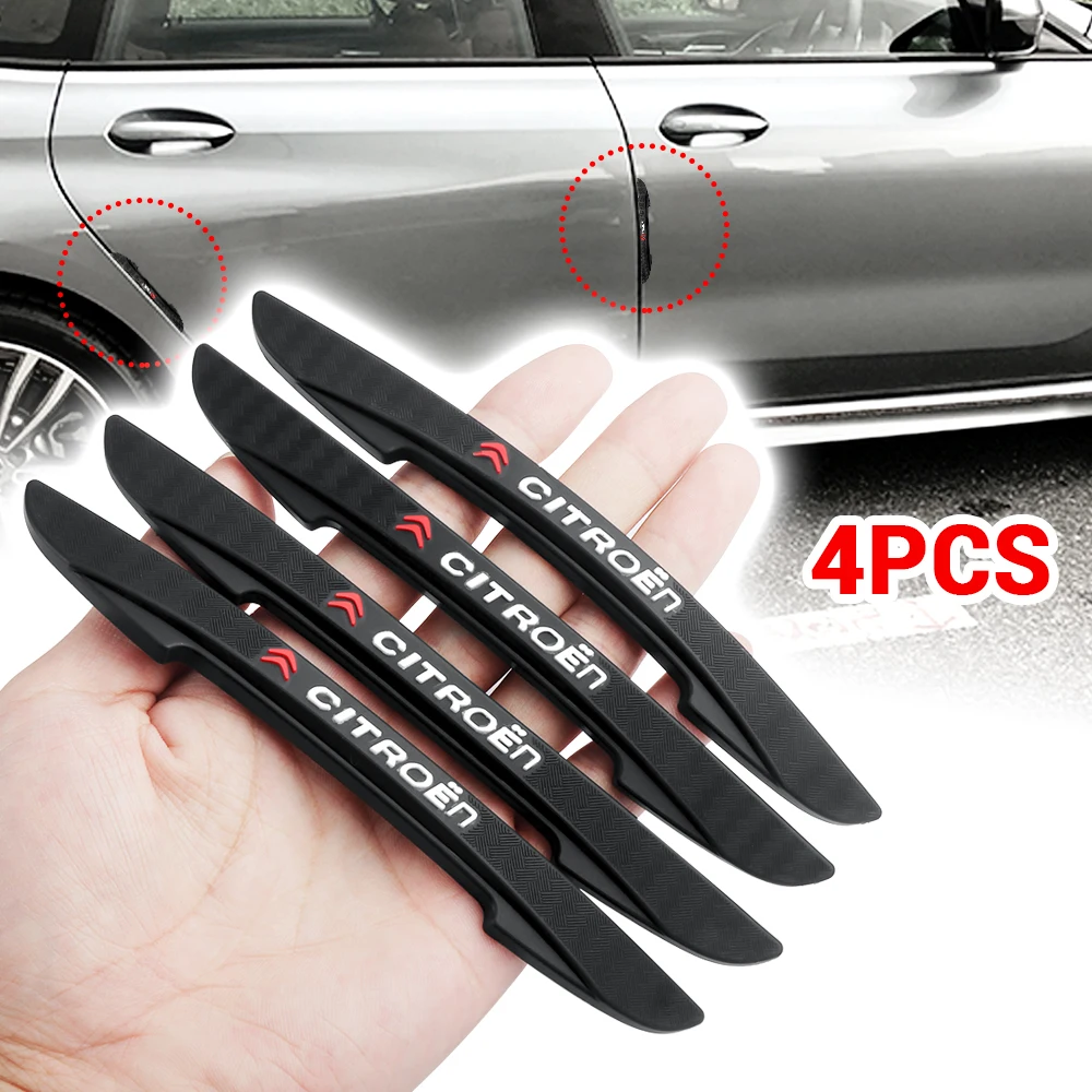 

4pcs Rubber Car Door Edge Protector Stickers Anti Collision Strips For Citroen C1 C2 C3 C4 Grand Picasso C5 Berlingo C Elysee