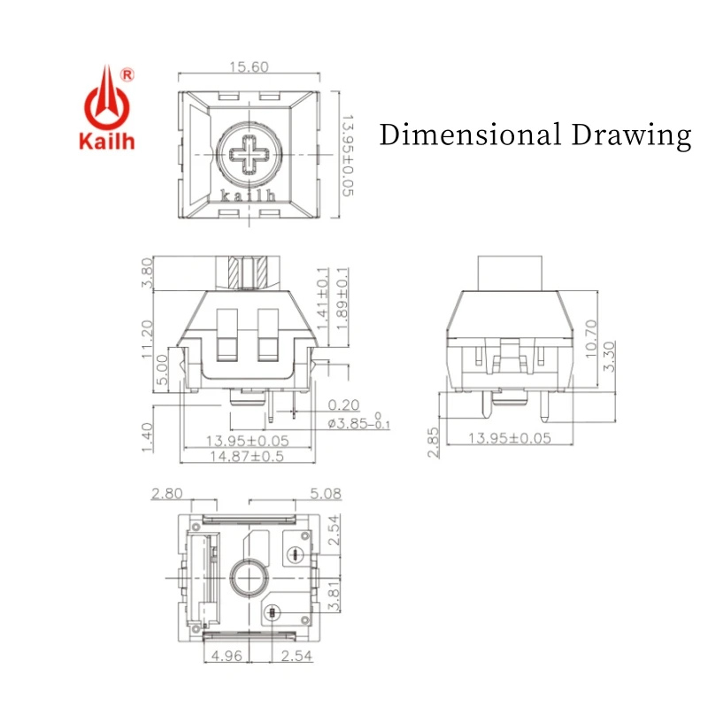 Kailh Box глубоководный переключатель клавиатуры бесшумный линейный DIY механические
