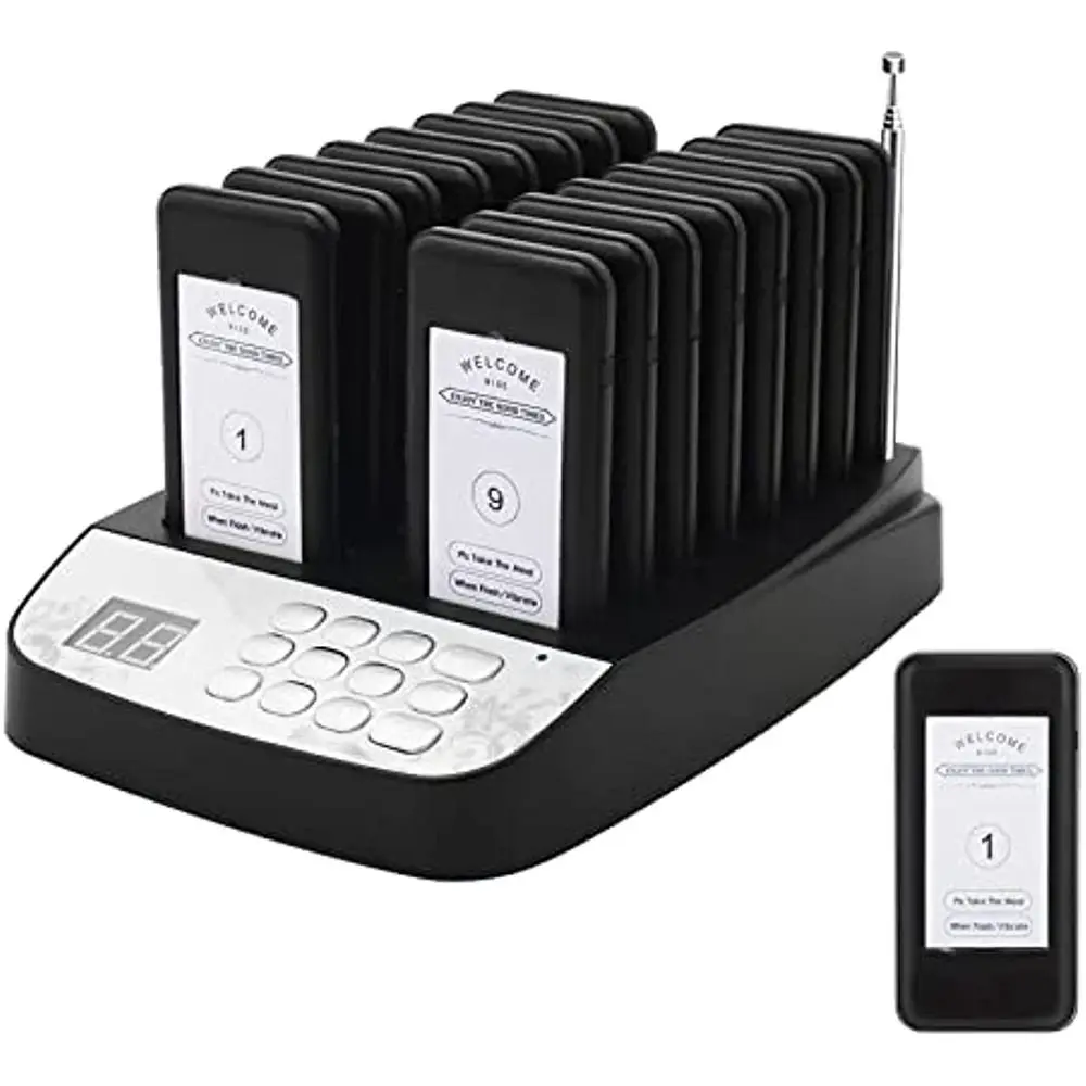 

Nursery Hospital Guest Calling Food Truck Queuing System 16 Coasters Restaurant Waiting Pager Buzzer