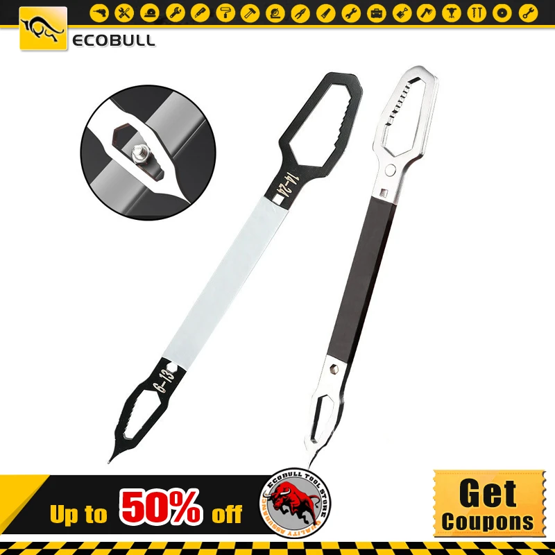 

Ring wrench multifunctional universal double head self tightening spectacle solid wrench 6-24 two end special-shaped wrench