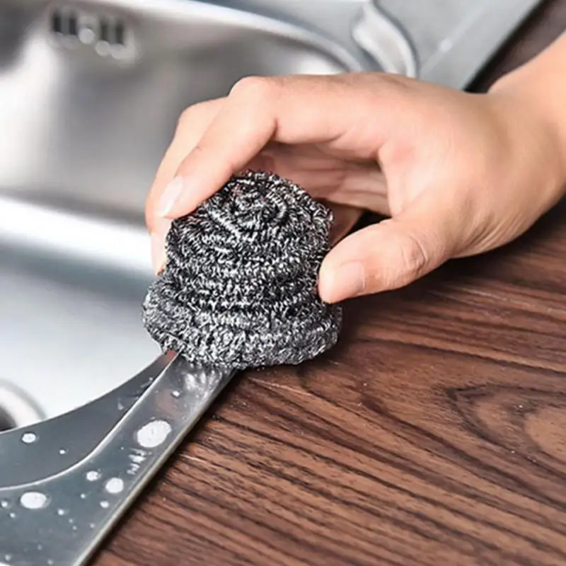 

6 Pieces Of Steel Wire Ball Brush Pot Cleaning Brush Dishwashing Brush Stainless Steel Wire Ball Kitchen Cleaner Cleaning Ball