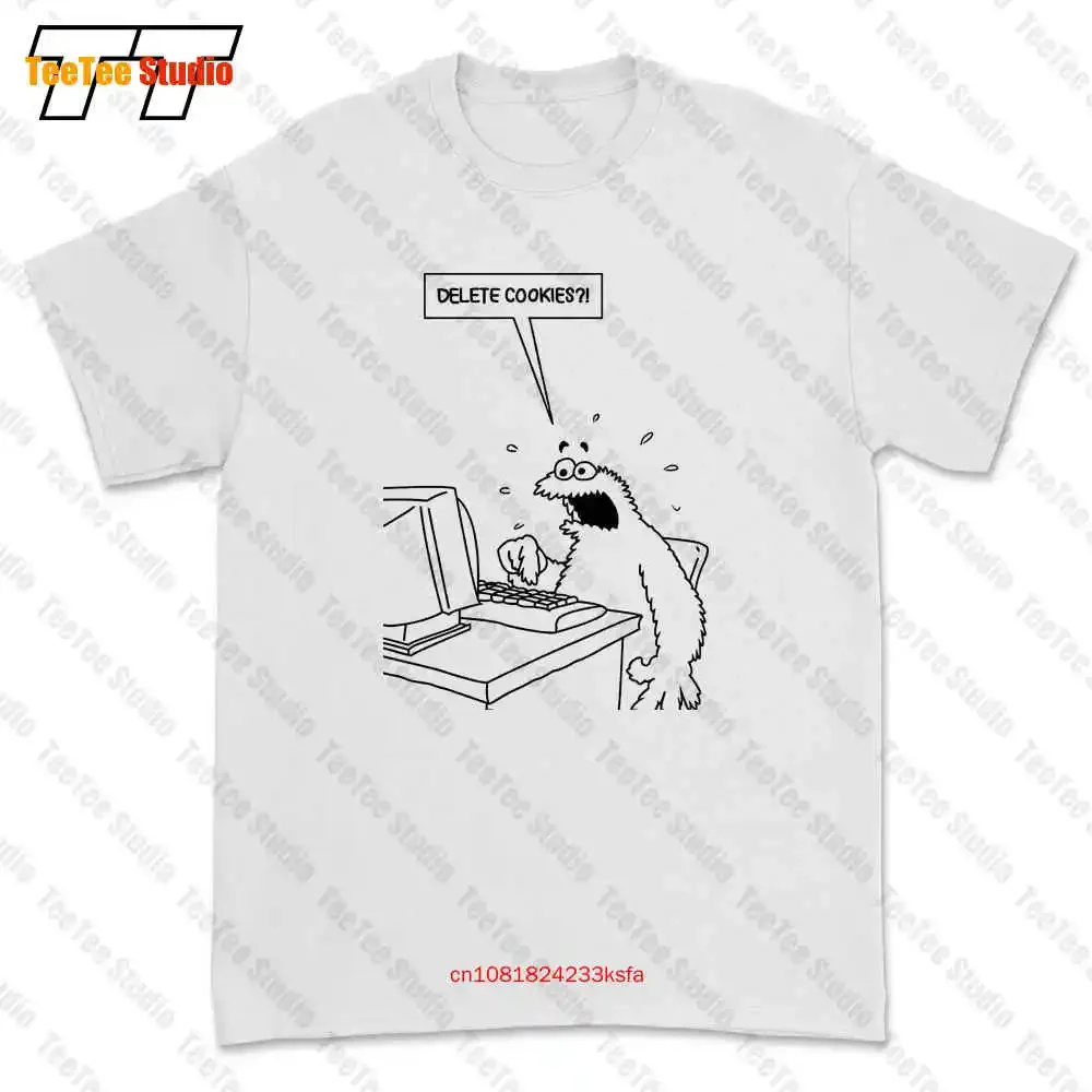 Футболка Delete Cookies Monster Confused Computer Nerd B0CB