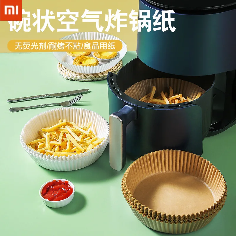 

Специальная бумажная подкладка Xiaomi для фритюрницы, пищевой маслопоглощающий бумажный коврик для выпечки бытовой пищи, выпечки тортов и кур...