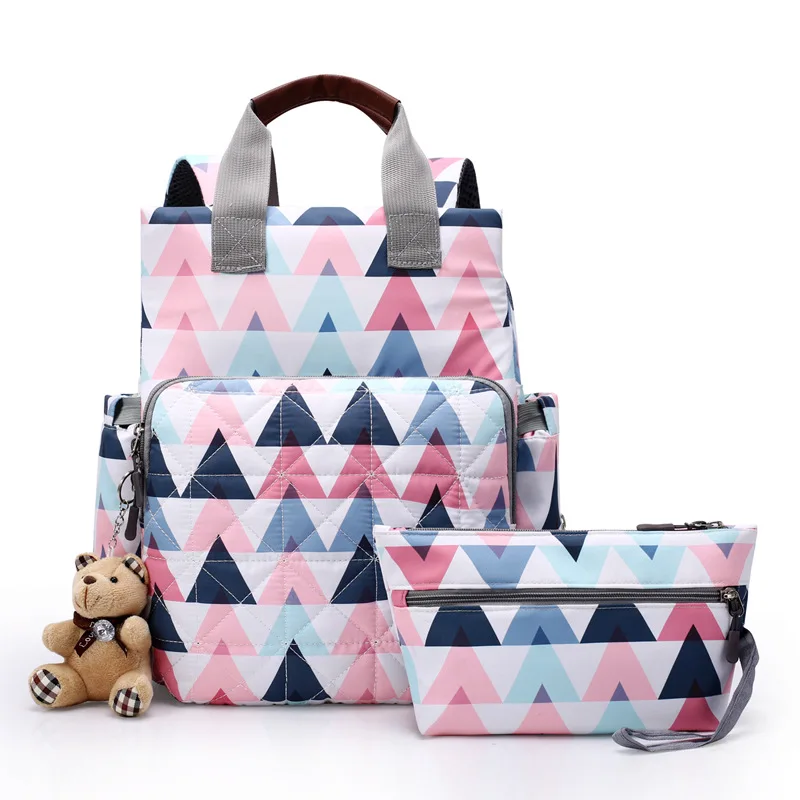 

Diaper Bag 3 Pieces Set Mommy Bag Large Capacity Backpack for Baby Mom Dad Travel Bag with Changing Pad for Infant Nappy Bag