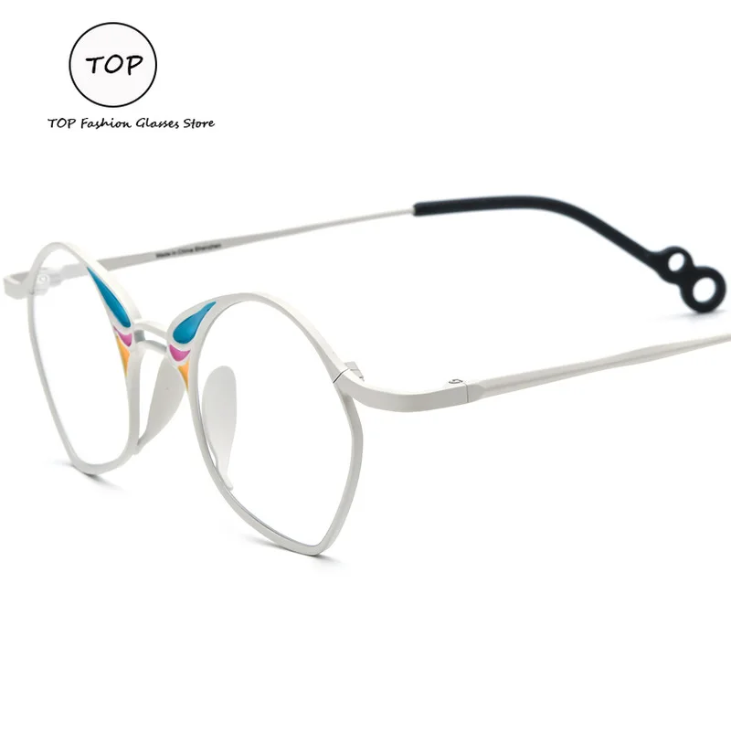 Цветные сверхлегкие титановые очки для близорукости оправа мужских и женских