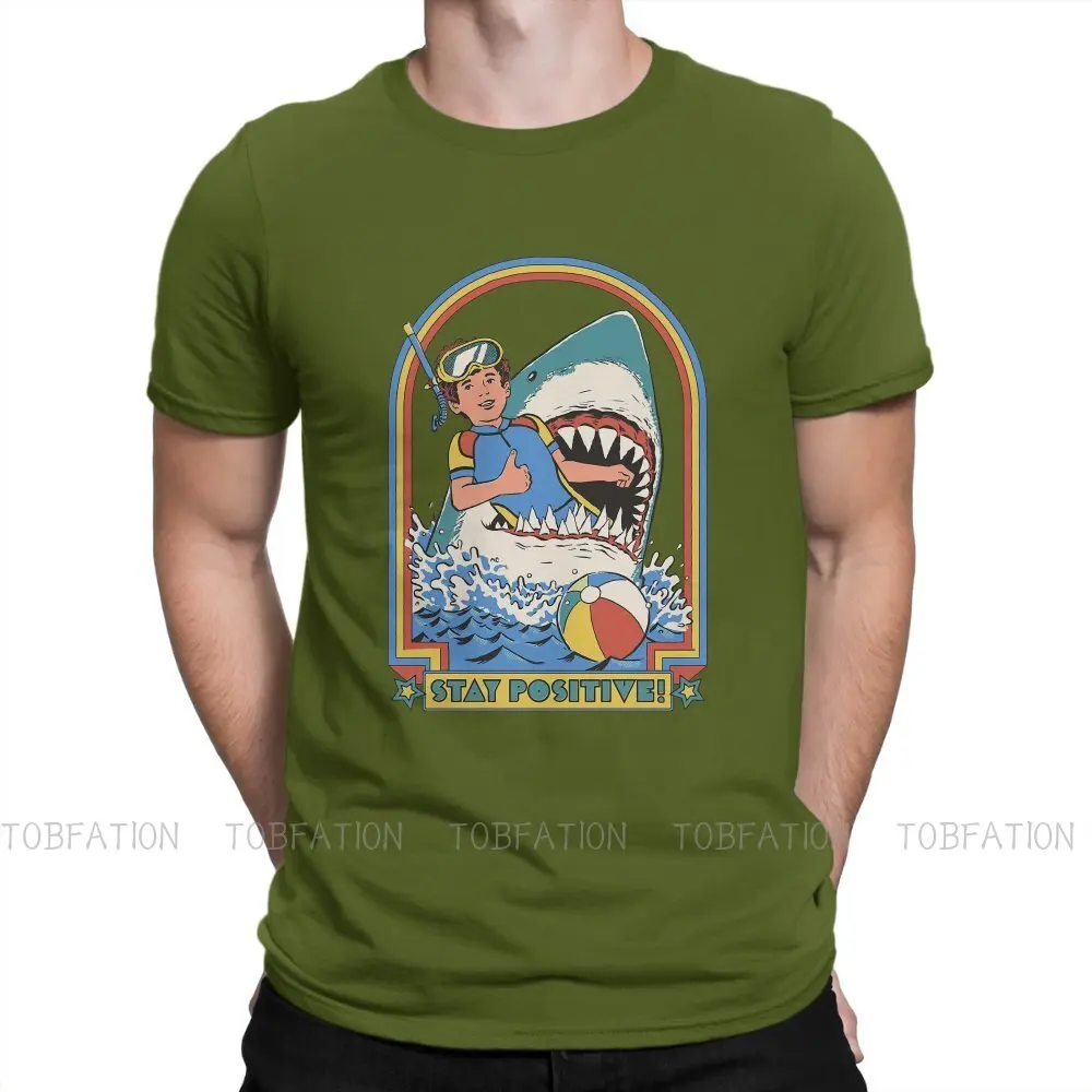 

Stay Positive Hip Hop TShirt Vintage Retro Creative Streetwear Leisure T Shirt Male Short Sleeve Special Gift Idea