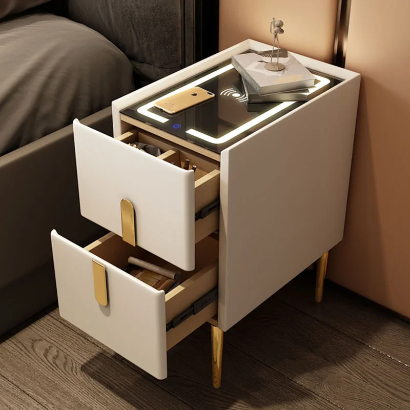 

Ultra narrow Bedside Cabinet Smart Bedside Cabinet Rechargeable Multifunctional Bedside Cabinet Very Narrow Mini Bedside Cabinet