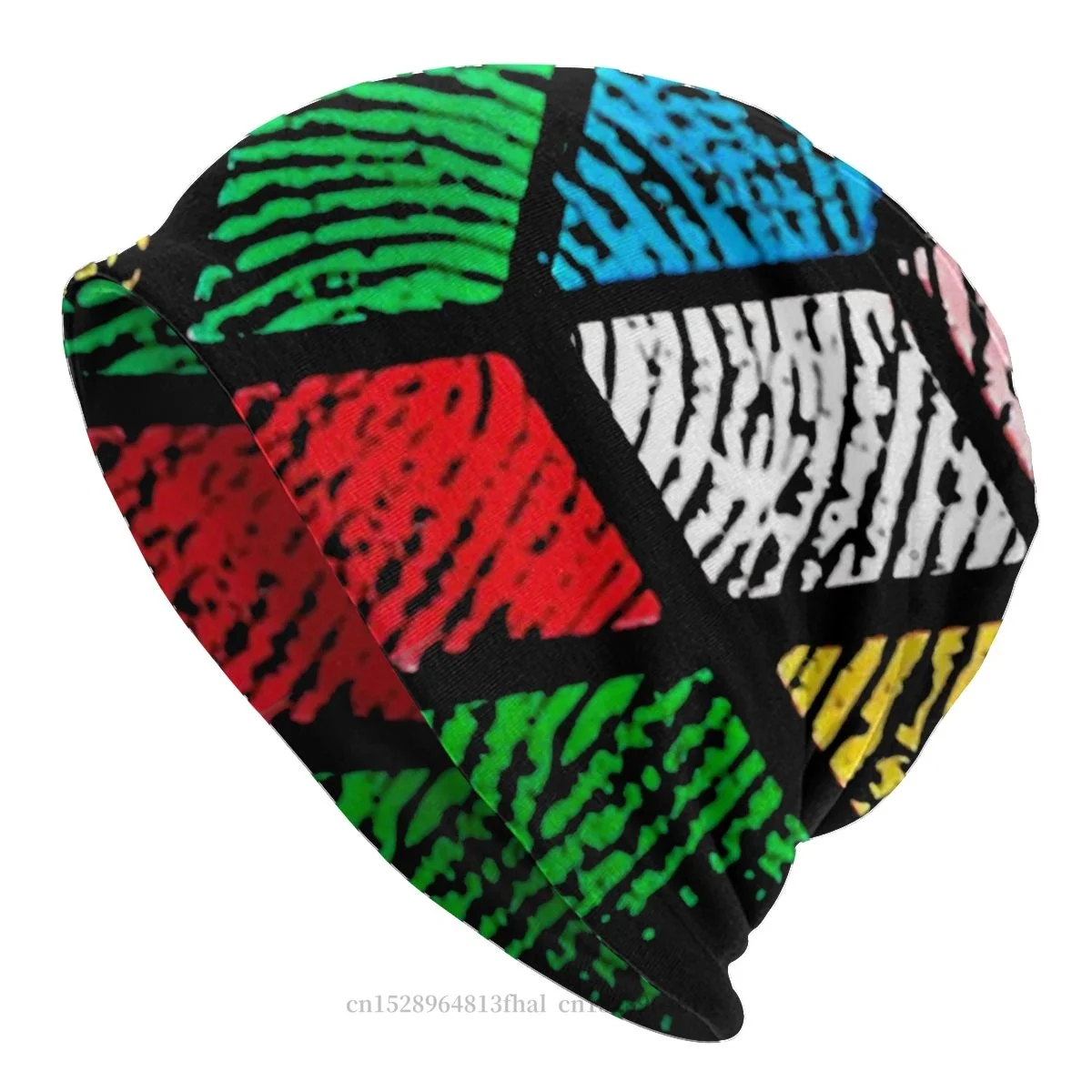 

Bonnet Hats Magic Cube Art Culture Men Women's Thin Hat Fingerprint Autumn Spring Warm Cap Street Skullies Beanies Caps