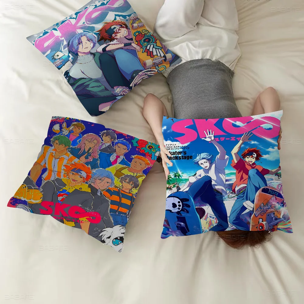 SK8 The Infinity Skateboard Decorative Room Aesthetics Pillow Case Home Decor Bedroom Sofa Bed Couch Cover 45x45