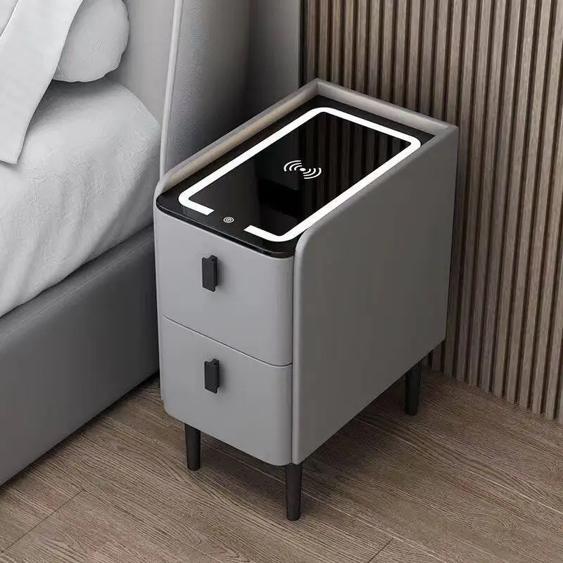 

Mobiles Smart Dresser Nightstands Bedroom Modern Small Makeup Bedside Table Nordic Shelves Mobile Nachttische Luxury Furniture