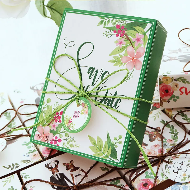 New Envelope Style Paper Gift Box Wedding Candy Box Chocolate Packaging Boxes Wedding Favors for Guests Birthday Decoration