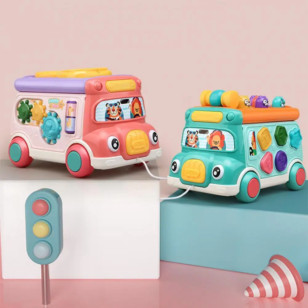 

Smart Bus Toy Removable Cute Hand-eye Coordination Whack Moles Baby Bus Toy