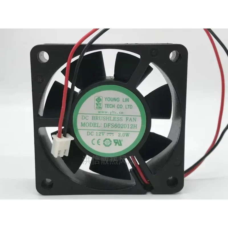 Фото Вентилятор охлаждения YOUNGLIN DFS602012H DC 12V 2.0W 60x60x20мм, 2-проводной, 60мм №1
