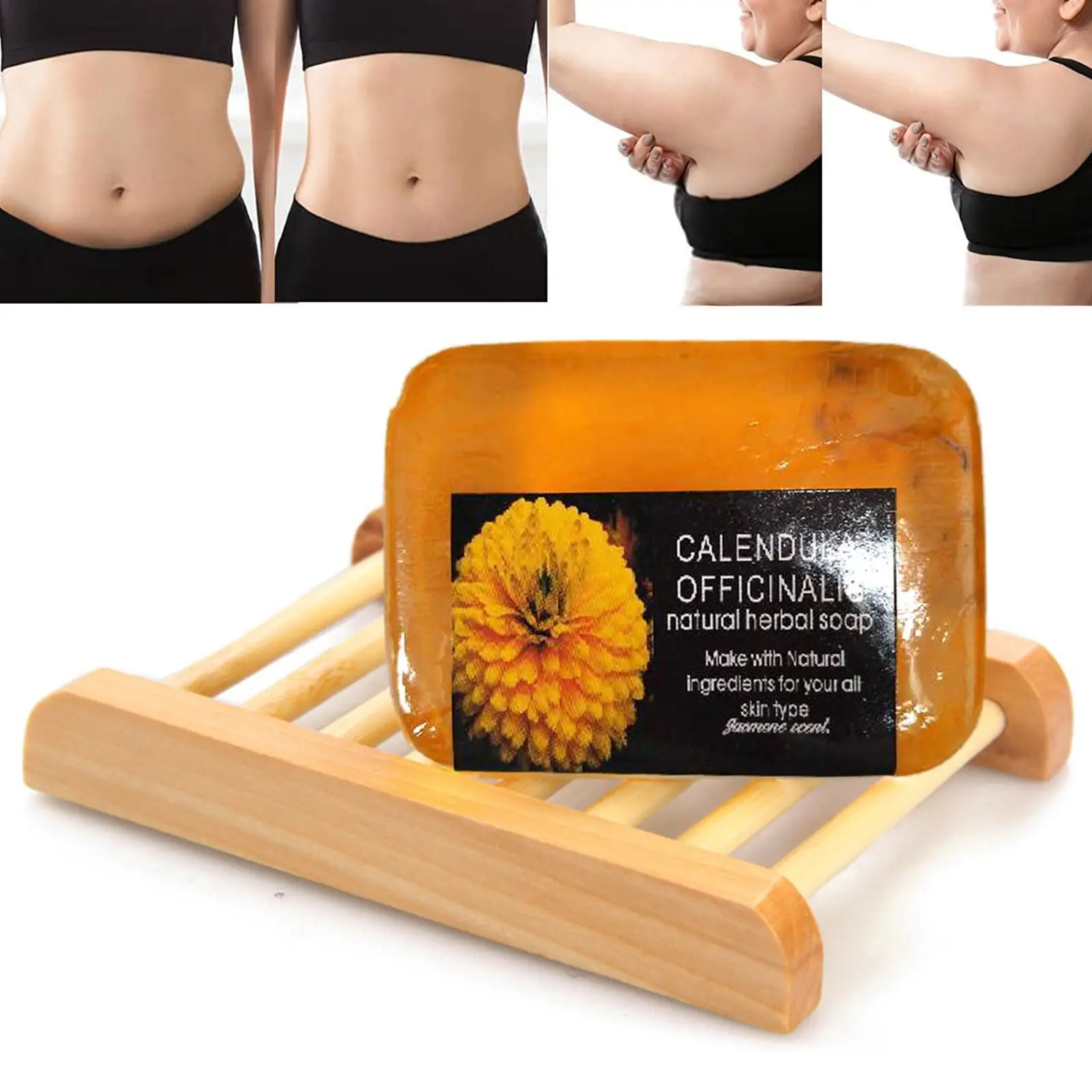 

ExtraFirm Anti Cellulite Soap Calendula Flower Essential Oil Handmade Soap Plant Petal Essential Oil Soap For Men's And Women's
