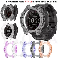 case for garmin fenix 7x 7s 7 smart watch soft tpu silicone bumper frame shell cover fenix 6 6s 6x 5 5s 5x protector accessories