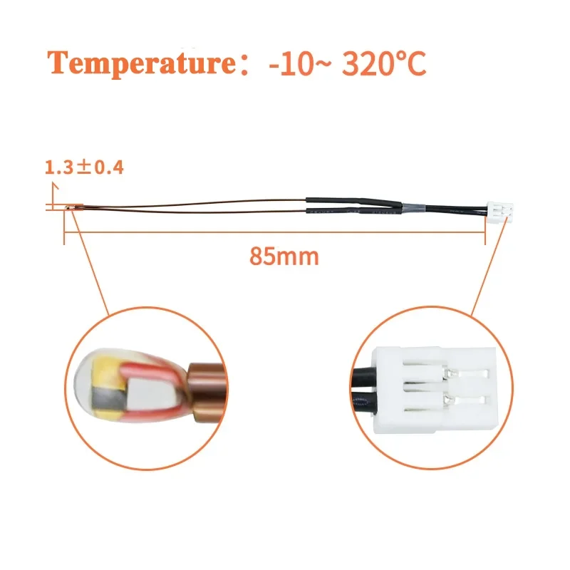 Фото Для Elegoo Neptune 4 Plus Hotend Neptune 4 Max Hotend комплект обновления керамический нагревательный картридж 20 В 80 Вт нагреватель 320 ℃   Термистор №4