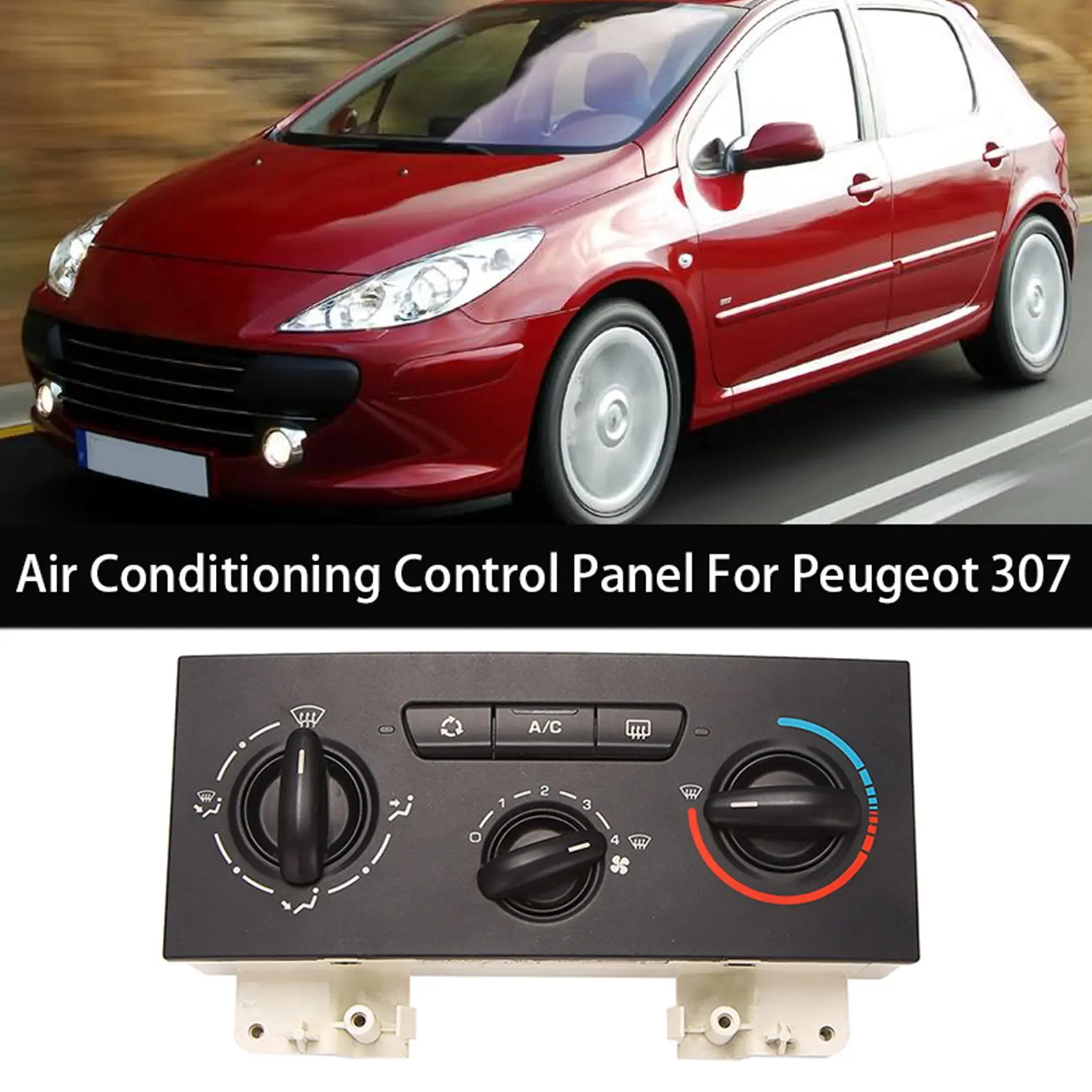 Панель управления автомобильным кондиционированием для Peugeot 307 2004-2010 6451JS 6451JR 6451LF