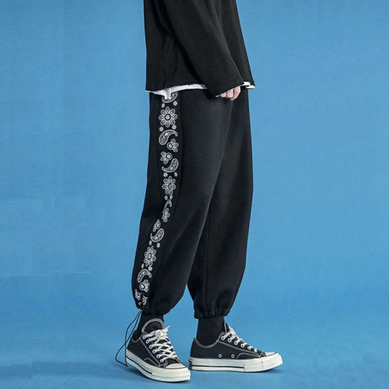 Paisley Spring Summer Sweatpants Men Bandana Cotton Sports Pant Tracksuit 2021 Loose Trousers Joggers Jogging Sportswear Clothes