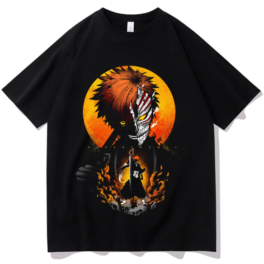 

Bleach Ichigo Kurosaki Anime Shirt Bleach Anime Print Shirt Unisex O-Neck Short Sleeve Shirts