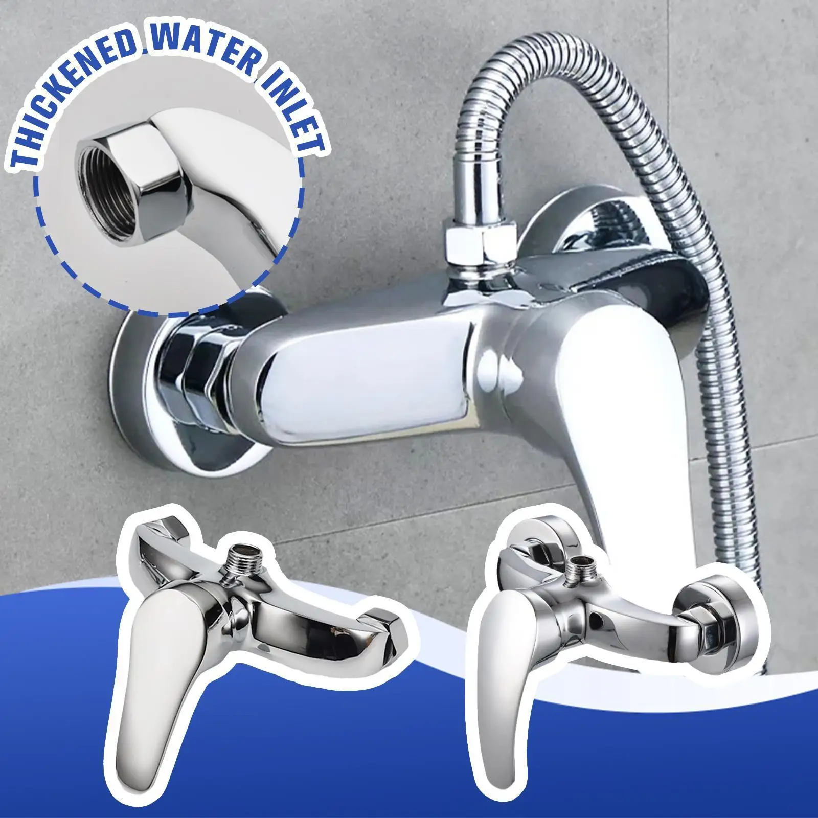 

Hot And Cold Water Mixing Bathroom Bathtub Concealed Bathroom Upward Shower Mount Wall Shower Faucet Sho T0l1