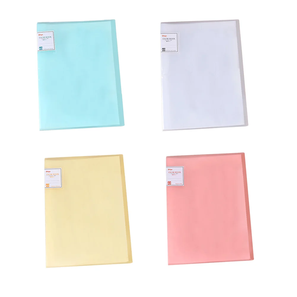 

Storage Rack Paper Stationery File Folder Organizer 30 Pages Storage Book Transparent Cover Photo Album Book