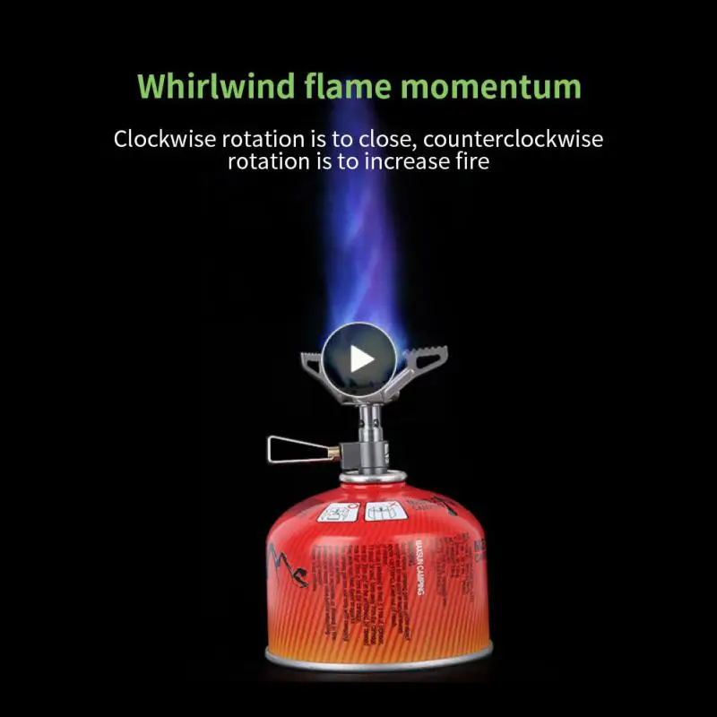 

Ultra-light Camping Burner Good Corrosion Resistance High Heat Resistance Outdoor Gas Stove Butane Gas 1940w Mini Furnace