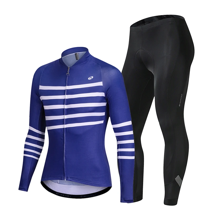 

Мужские спортивные трикотажные костюмы NUCKILY с длинным рукавом, быстросохнущие дышащие уличные профессиональные велосипедные командные Дж...